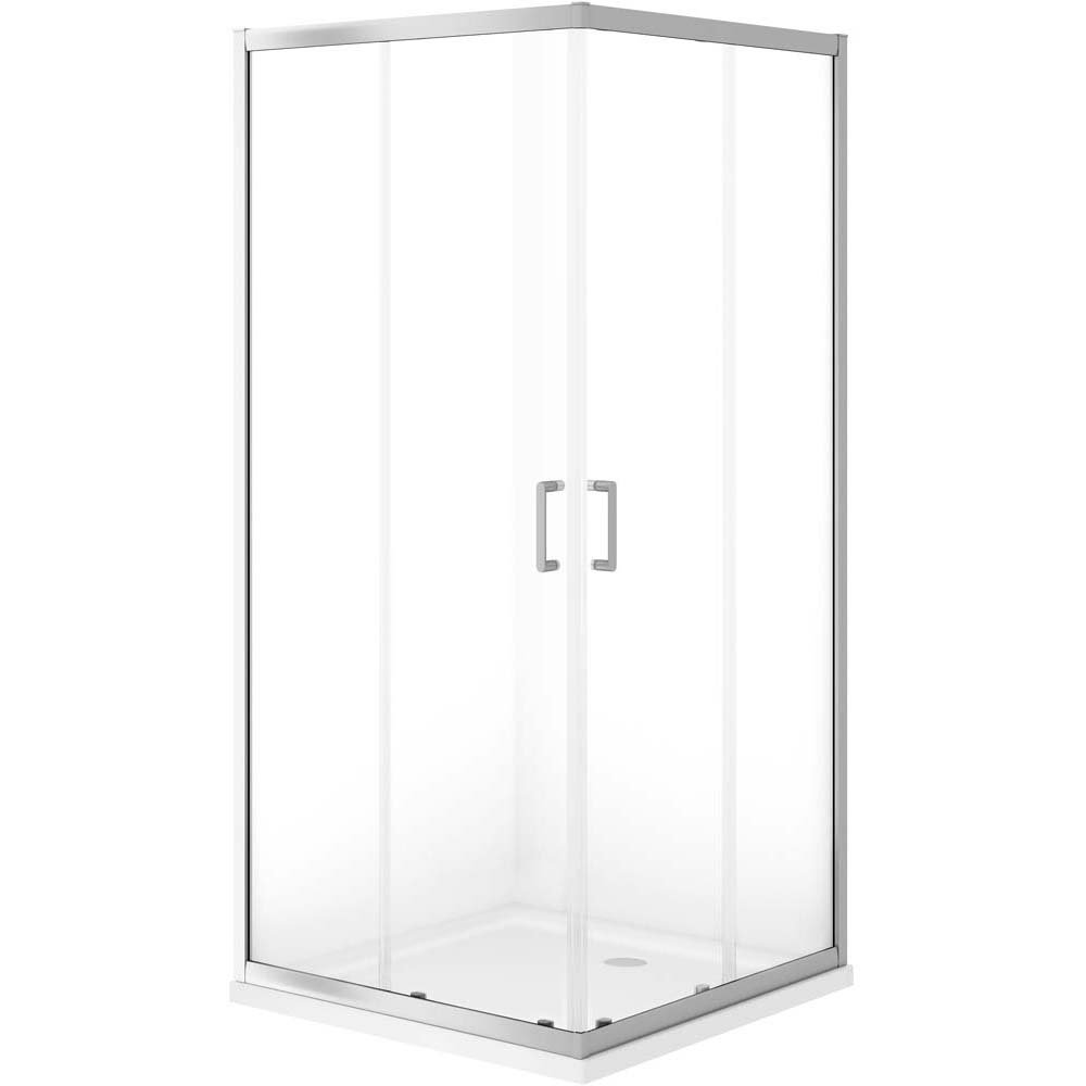 CERSANIT VERSO Duschkabinen-Set mit Chromprofil mit Duschwanne TAKO 90X90 cm S601-251