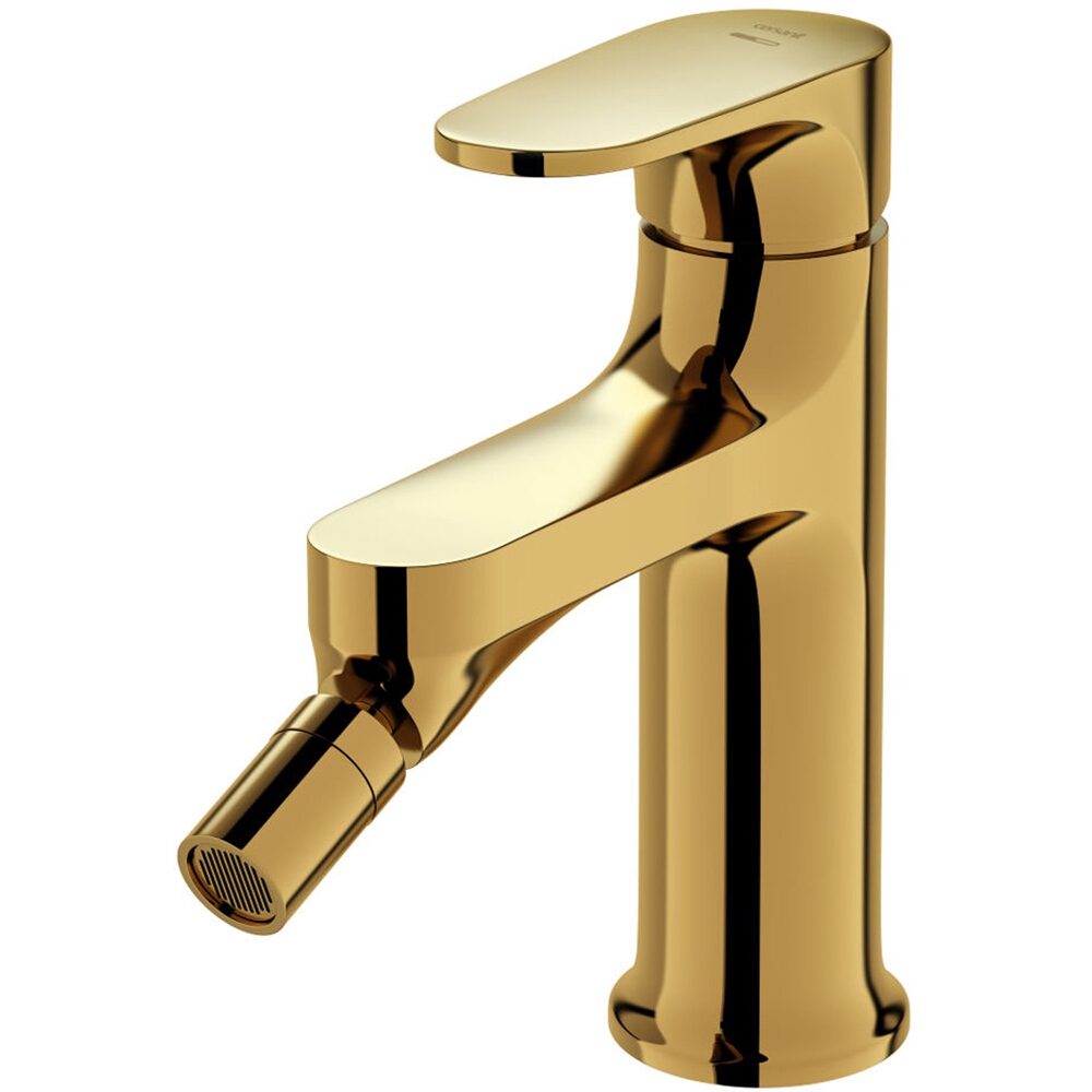 CERSANIT Stand-Bidetmischer INVERTO Griffe 2 Design in 1 gold S951-289