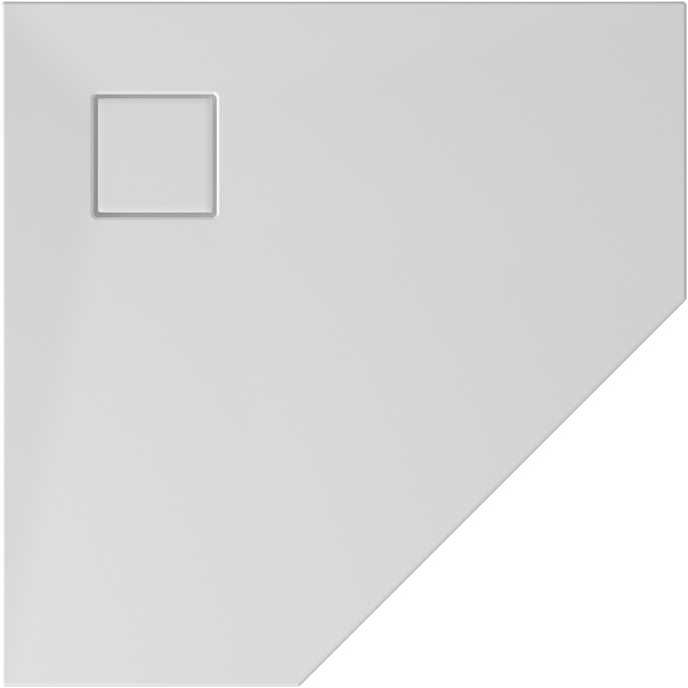 CERSANIT Fünfeckiges Duschwannen-Set TAKO SLIM 80x4 + Siphon S601-130