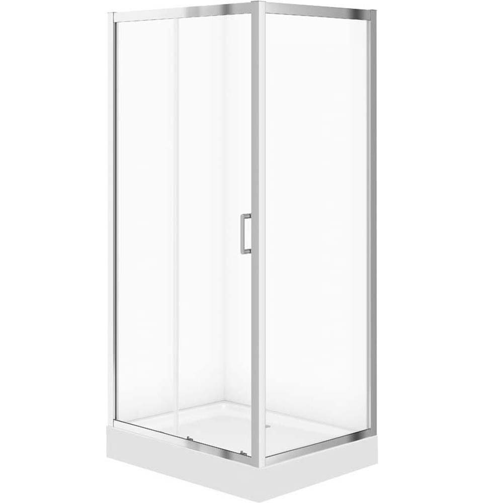CERSANIT ARTECO rechteckige Duschkabine 100x80 mit Duschwanne TAKO 100x16 S601-357