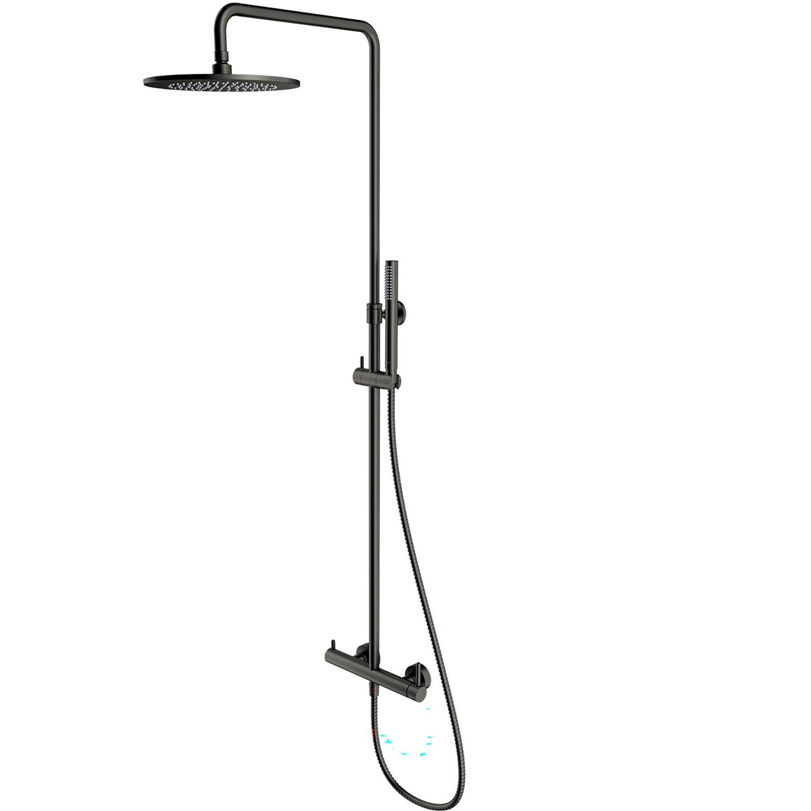 OMNIRES Duschsystem Y Oberflächenmontiertes Graphitgebürste Y1244MGR