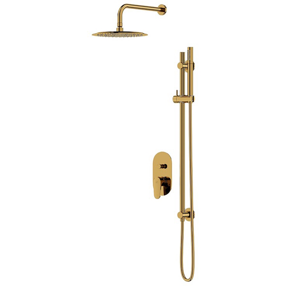 CERSANIT SET B262 INVERTO Unterputz-Set mit 2-in-1 Wannen- und Brausebatterie gold S952-007