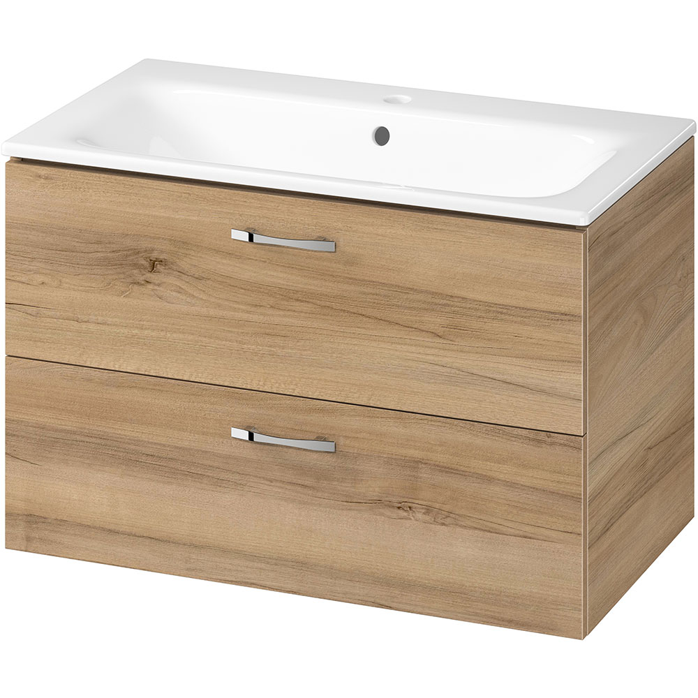 CERSANIT Unterschrank mit Waschbecken NIKO 80 Nussbaum zur Selbstmontage S801-539