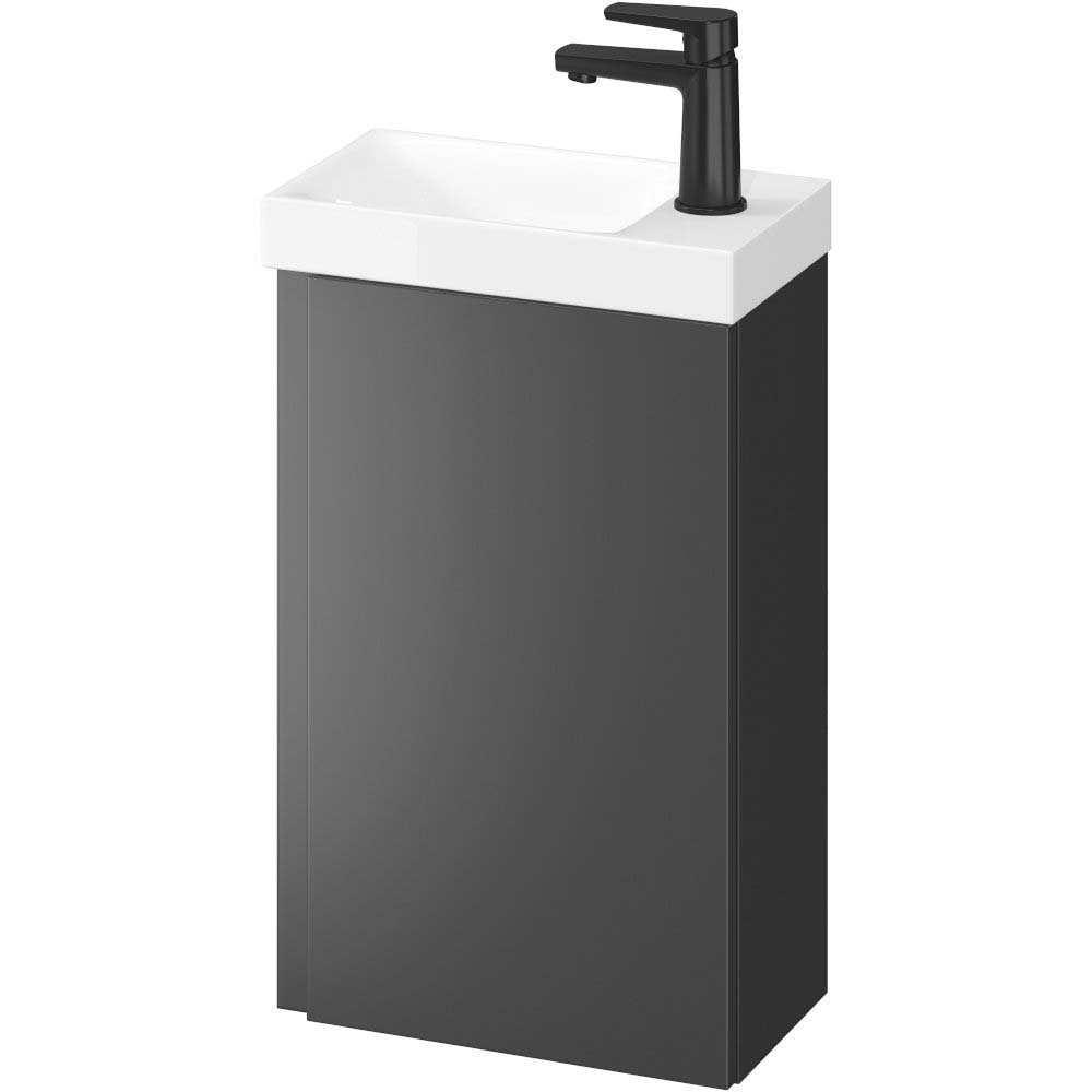CERSANIT Set: MODUO 40 anthrazitfarbener Unterschrank mit Waschbecken zur Selbstmontage S801-467-DSM