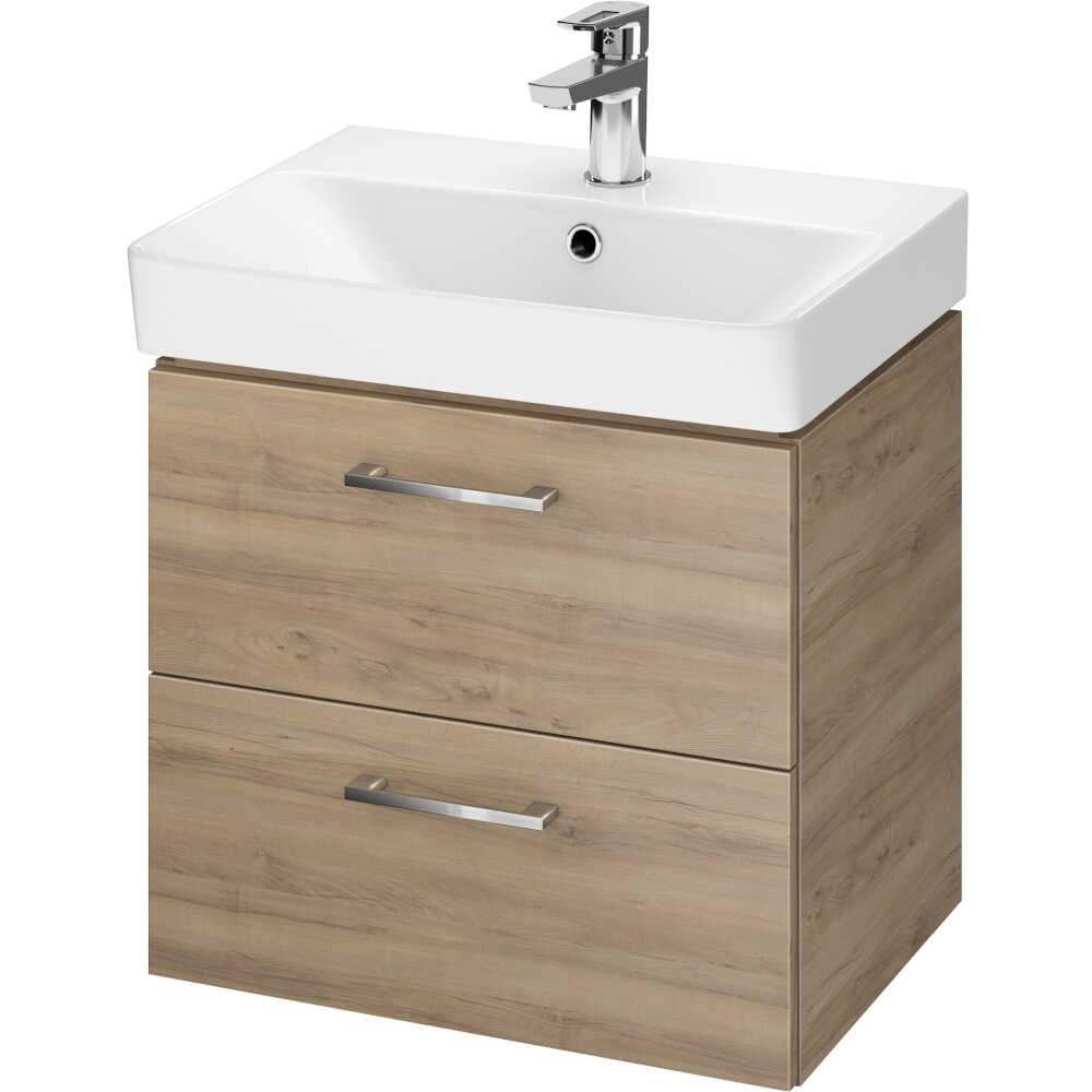 CERSANIT Waschtischunterschrank LARA SLIM 50 Nussbaum zur Selbstmontage S926-063-DSM