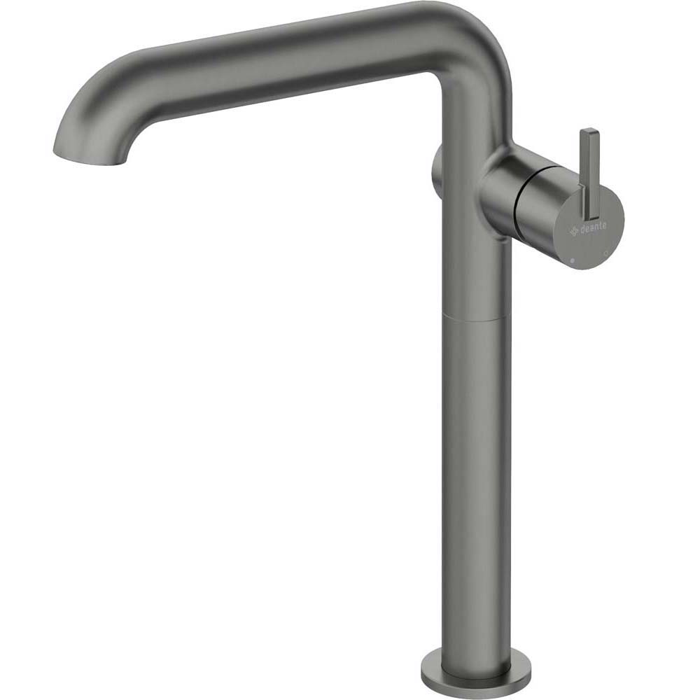 DEANTE SILIA, Waschbeckenwasserhahn auf dem Sockel hoch mit rechteckigem Titanausguss BQS_D24K