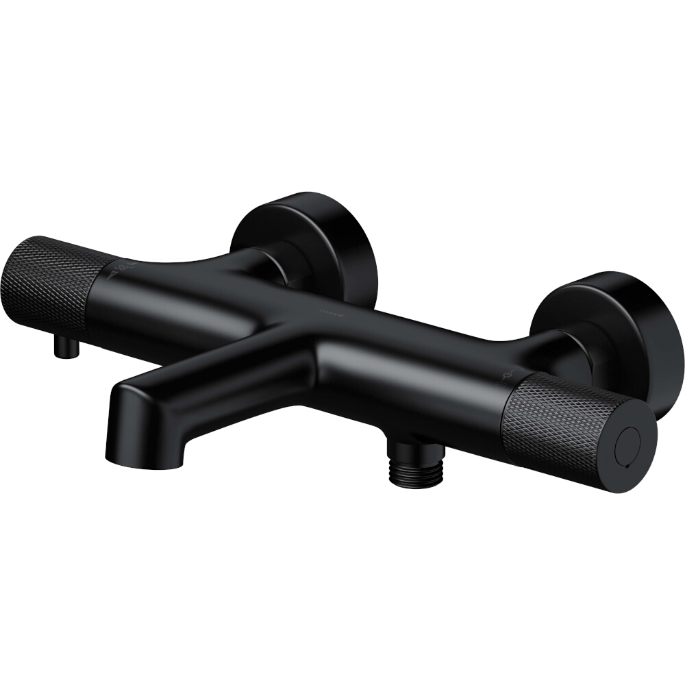 CERSANIT Wandmontierter Wannen- und Duschmischer ZEN thermostatisch schwarz S951-566