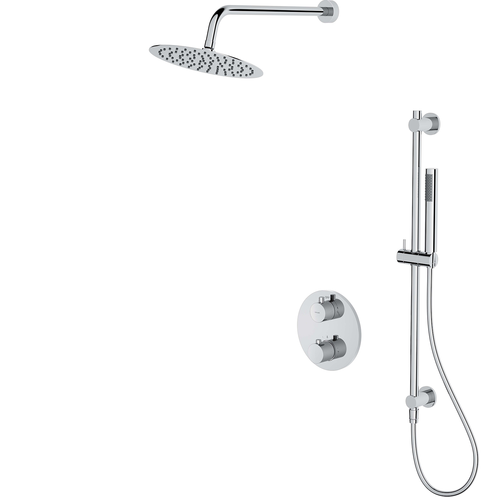 CERSANIT SET B552 Unterputz-Set mit Badewanne und Duschmischer ZEN Thermostat chrom S952-032