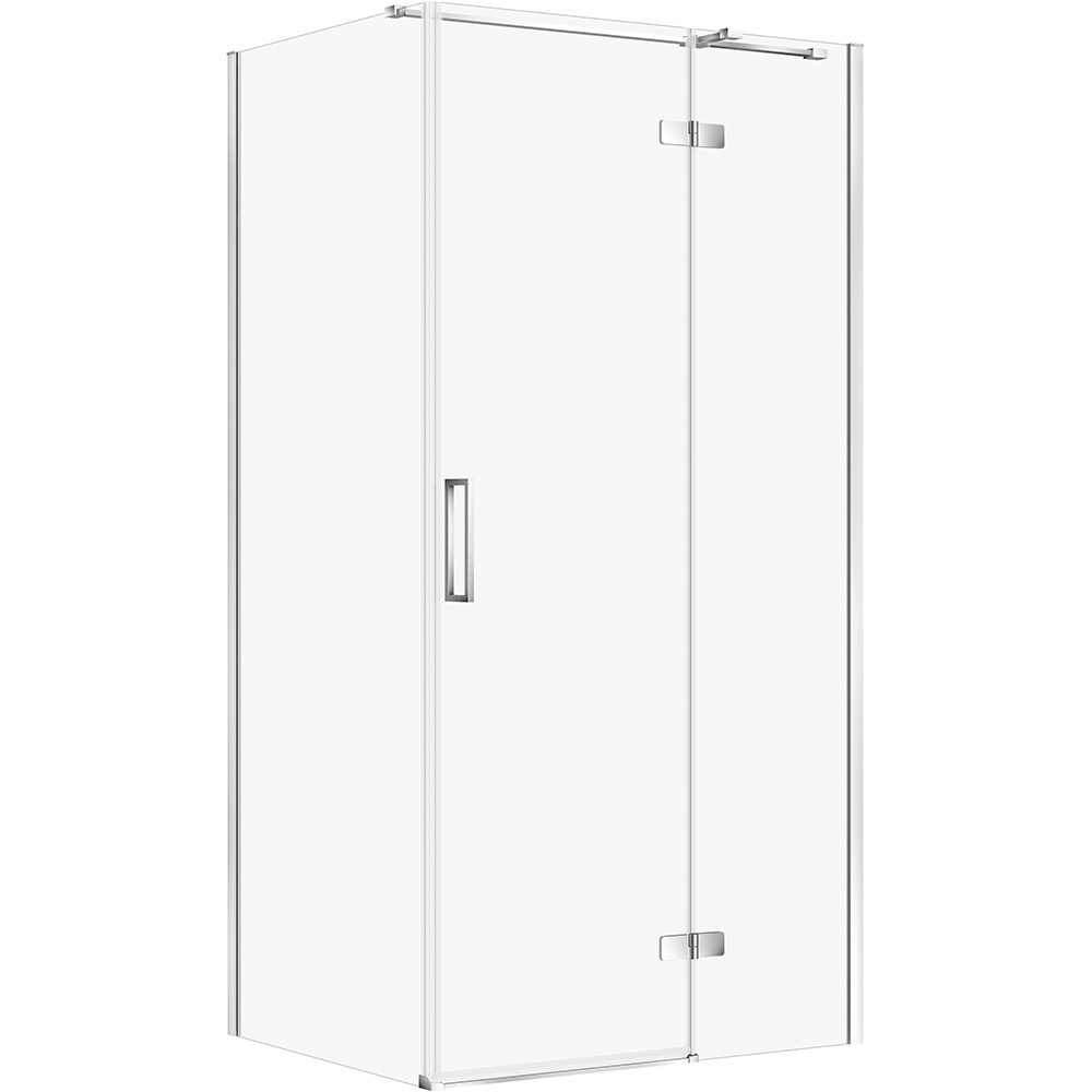 CERSANIT Rechteckige Duschkabine JOTA 100x80 rechts chrom, transparentes Glas S160-031