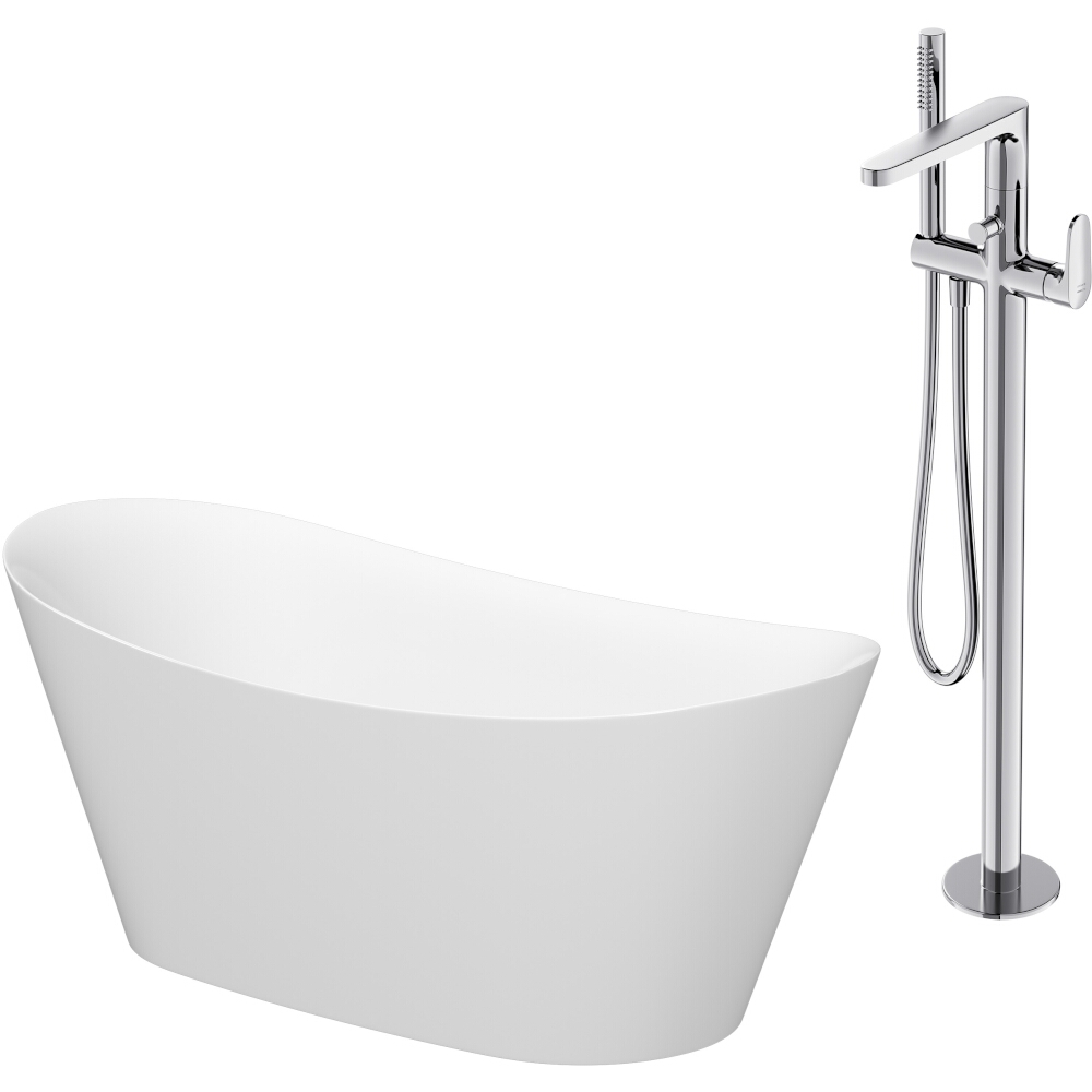 CERSANIT Set freistehende Badewanne INVERTO 170x80 mit freistehender Armatur S601-138