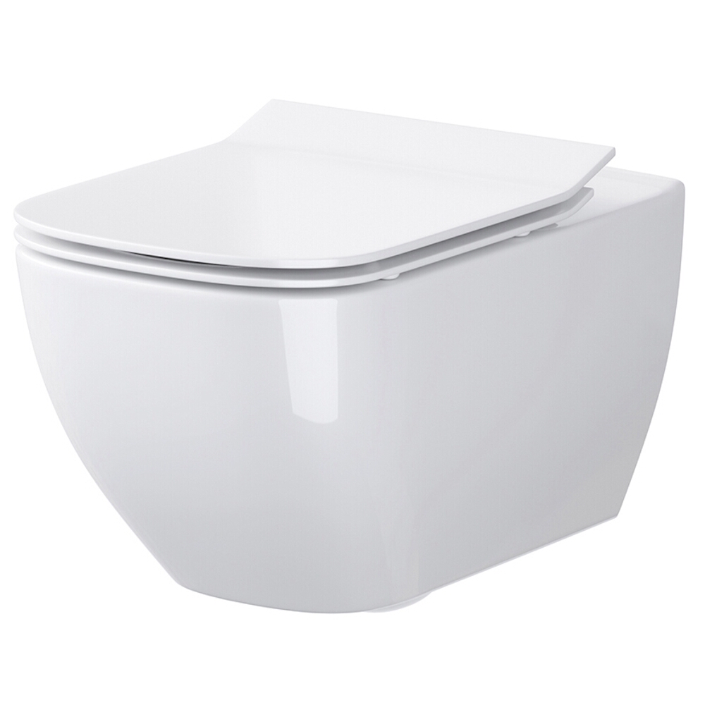 CERSANIT Wandhängende WC-Schüssel SET B139 METROPOLITAN UM CLEAN ON Duroplast Sitz K701-266