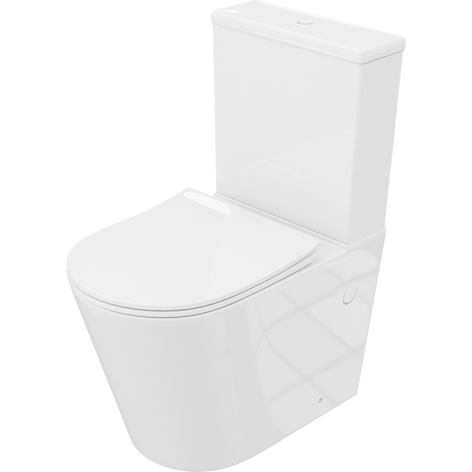 LAVITA Stand-WC NEPTUN flanschlos mit Duroplastsitz weiß