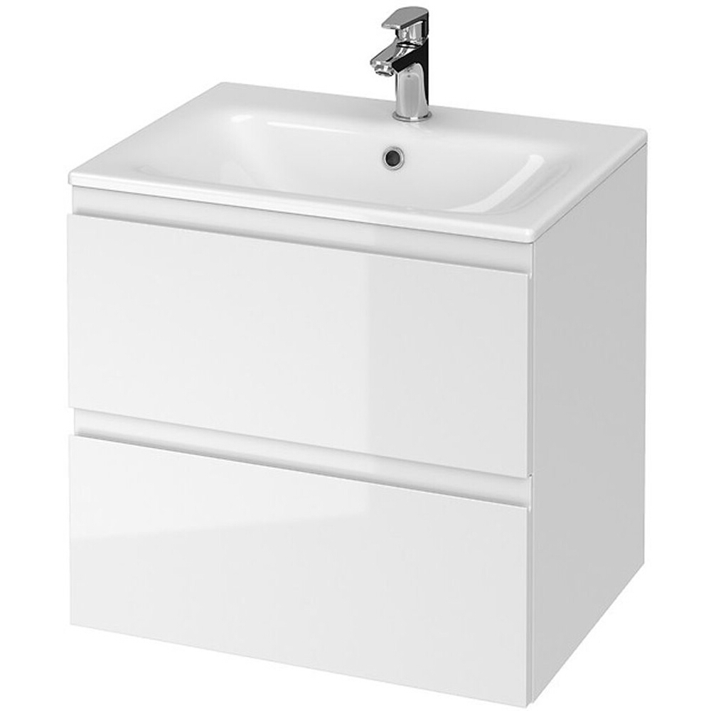CERSANIT MODUO 60 weißer Schrank mit MODUO Waschbecken zur Selbstmontage S801-314-DSM