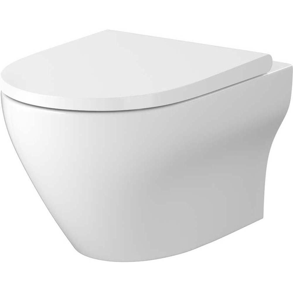 CERSANIT Wand-Schüssel LARGA PRO oval, drallbündig, Sitz S701-885