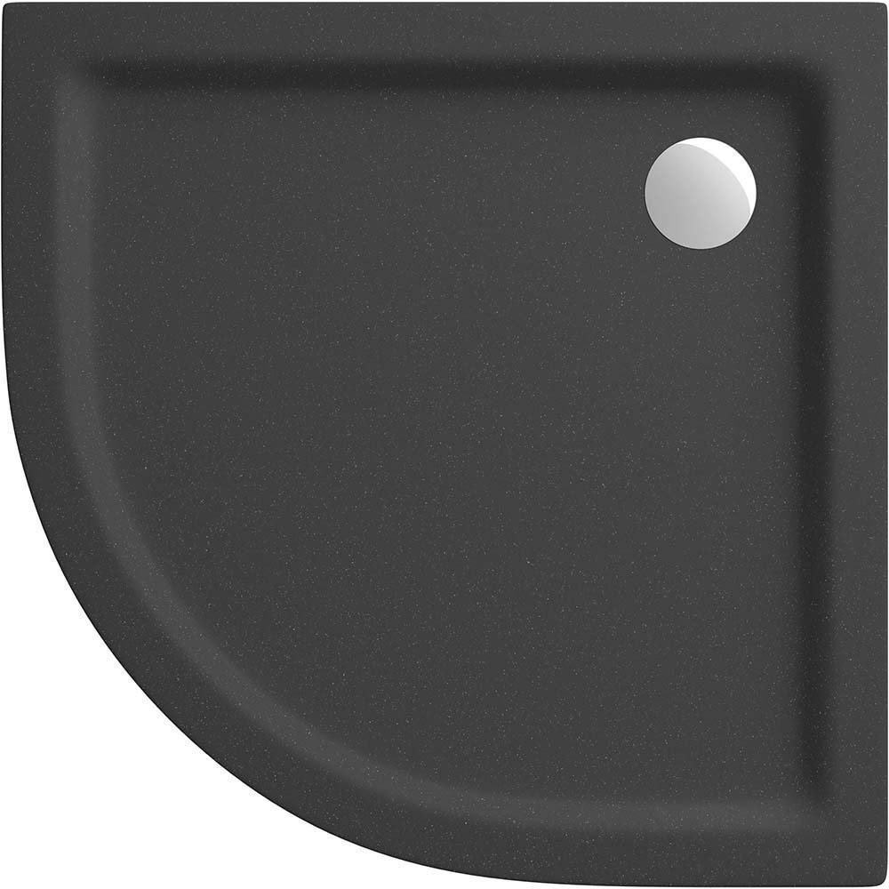 CERSANIT Halbrunde Duschwanne TAKO 90x4 schwarz matt S204-039