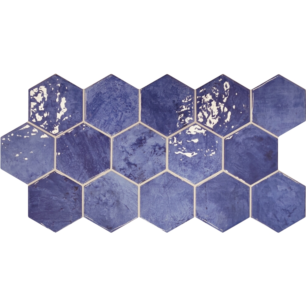 BODENFLIESE HEX ZELLIGE AZURE 26,5X51 REALONDA