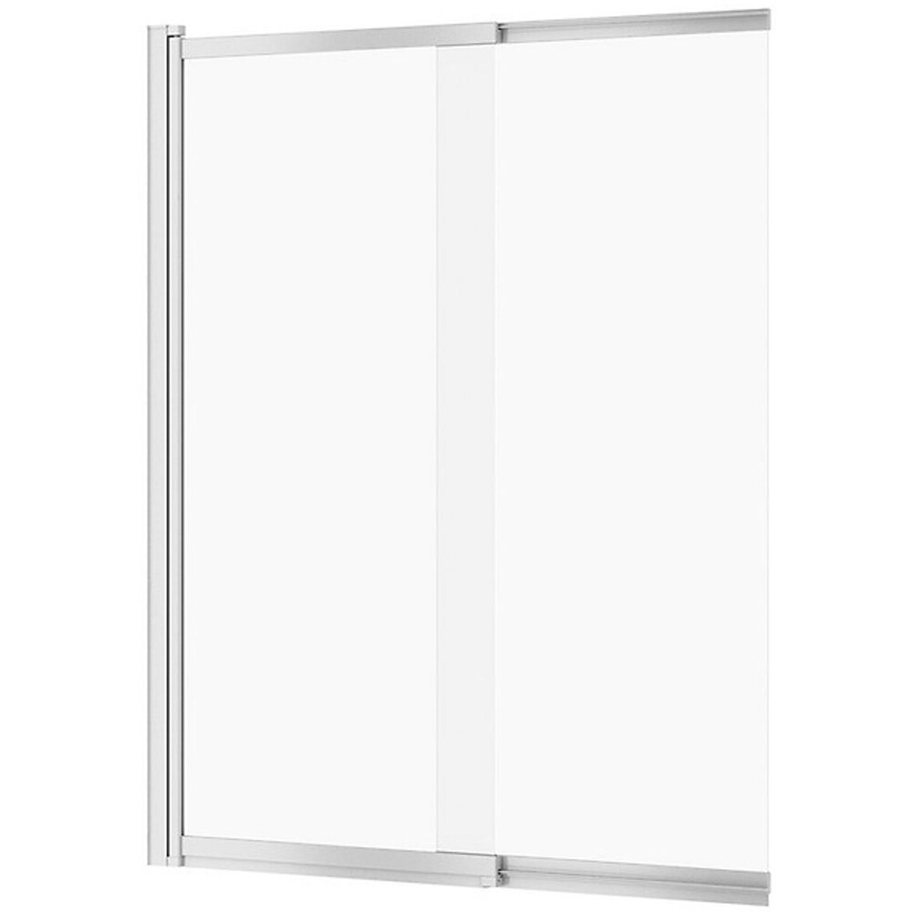 CERSANIT Badewannenabtrennung LARGA chrom zweiflügelig 140x115 transparentes Glas S932-141
