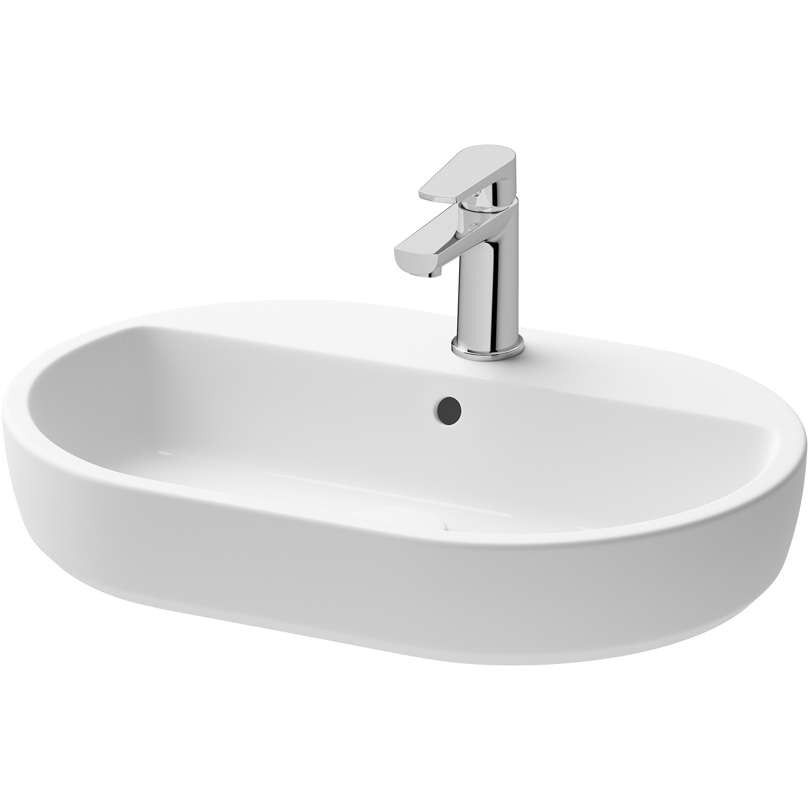 CERSANIT Aufsatzwaschbecken CASPIA OVAL 60 K11-0099