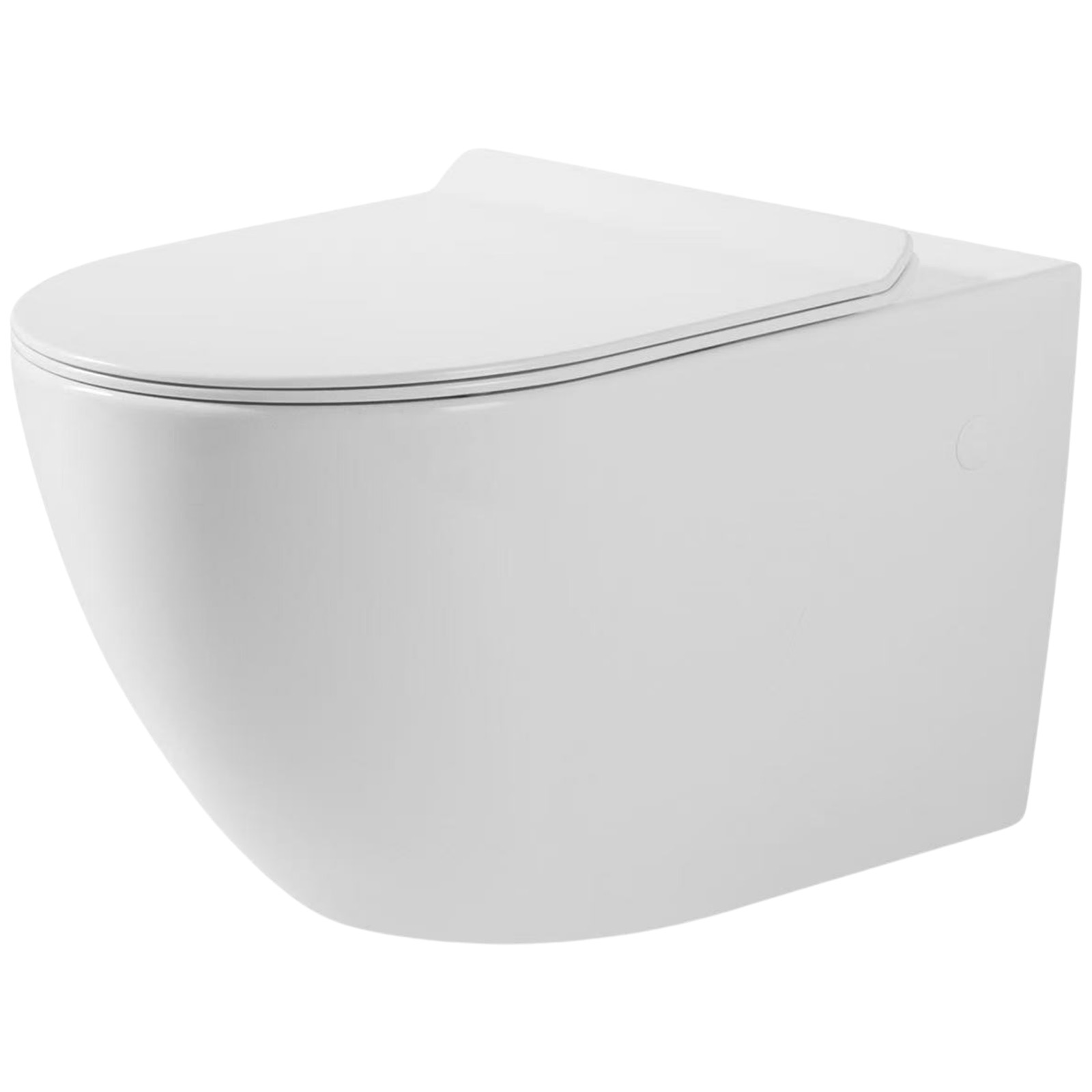 INVENA LIVADIA randlose, aufgehängte Toilettenschüssel mit langsam fallendem Sitz weiß CE-M1-001-J