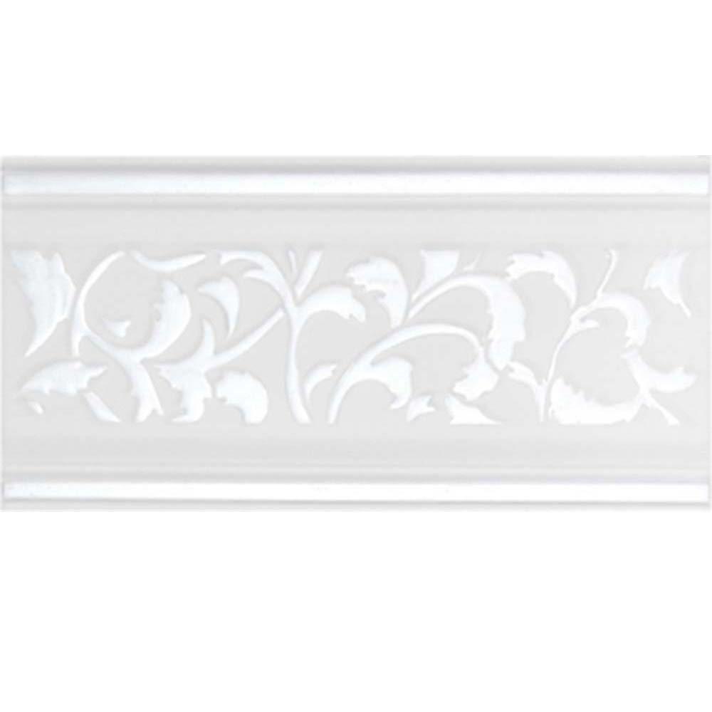 WANDFLIESE VICTORIAN WEIß LUSTER LISTELLO MATT 15X30 SERAMIKSAN