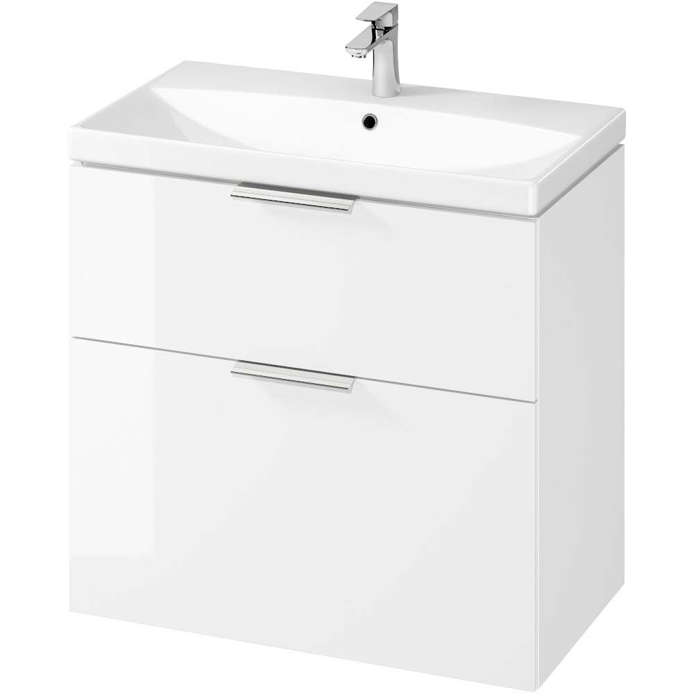 CERSANIT SET B590 CITY 80 weißer Schrank zur Selbstmontage mit CITY 80 Waschbecken S801-423