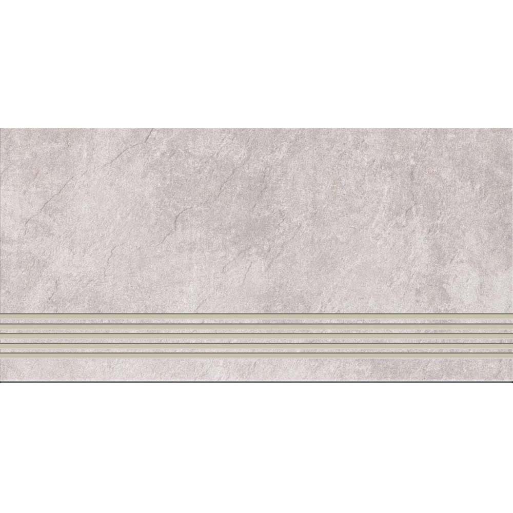 BODENFLIESE STUFENFLIESE STEINOPTIK MORENCI HELLGRAU STRUCTURE MATT 29,8X59,8 CER-ART