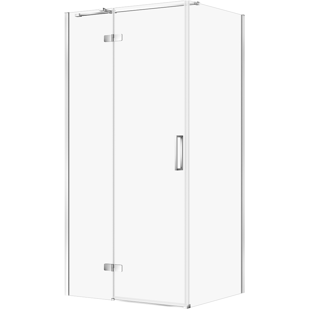 CERSANIT Rechteckige Duschkabine JOTA 100x80 links chrom, transparentes Glas S160-032