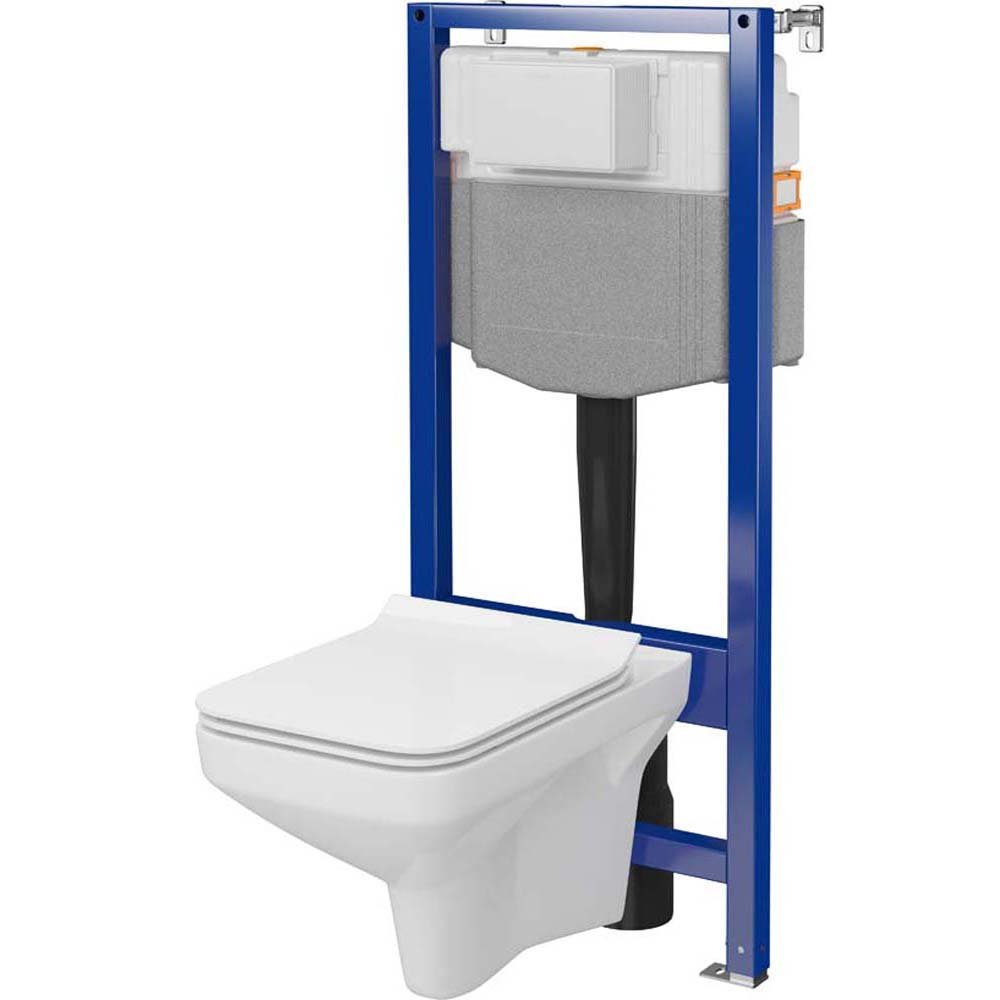 CERSANIT AQUA PLUS mechanisches Unterputz-Set mit COMO Schüssel und Brett S701-818