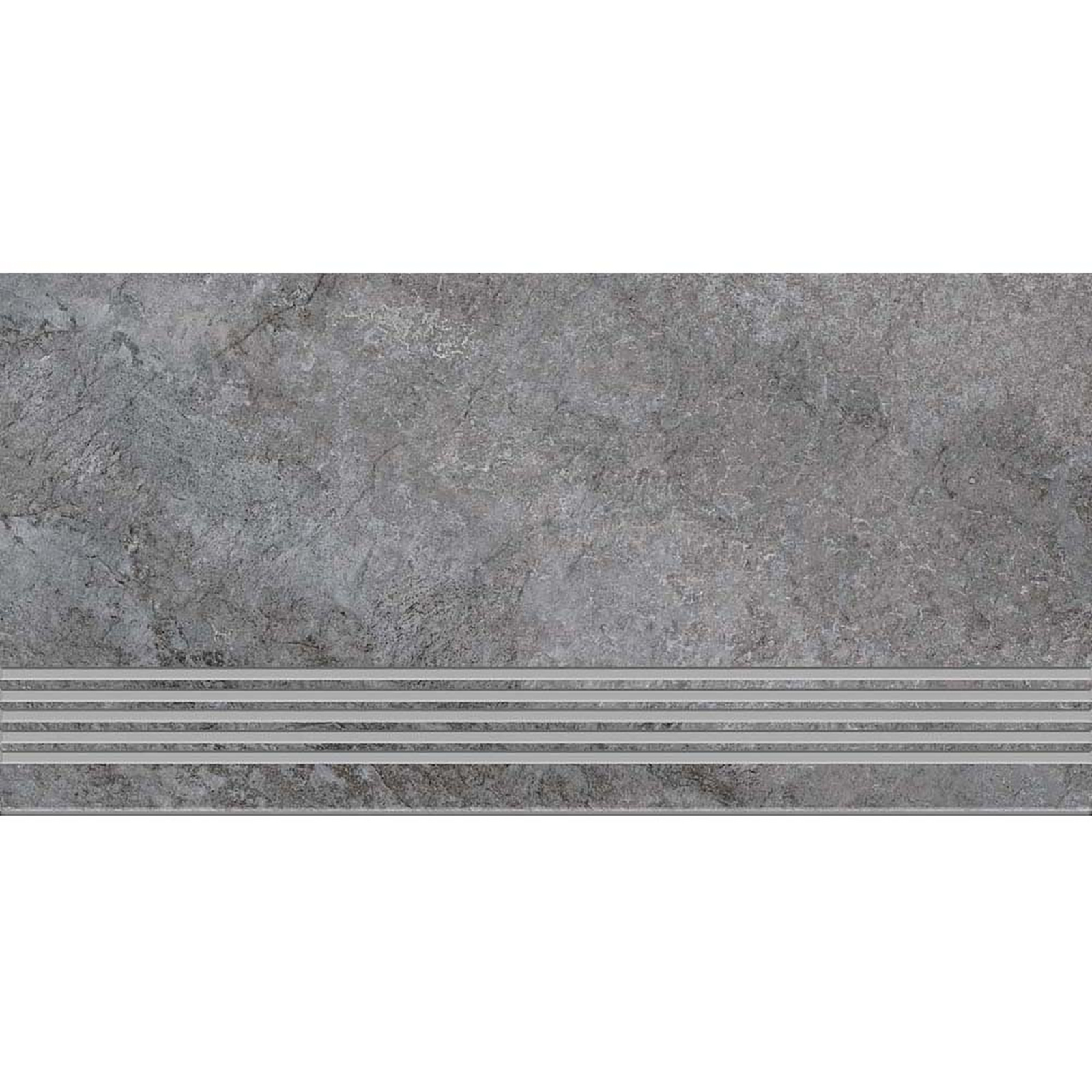 BODENFLIESE STUFENFLIESE STEINOPTIK GAIA GRAU STRUCTURE MATT 29,8X59,8 CER-ART
