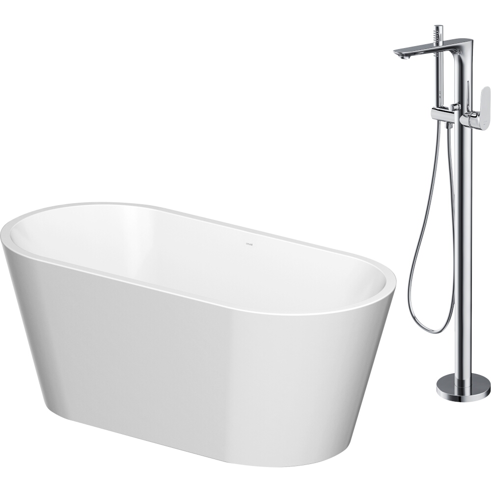 CERSANIT CREA OVAL 160x75 freistehendes Badewannenset mit freistehender Armatur CREA S601-141