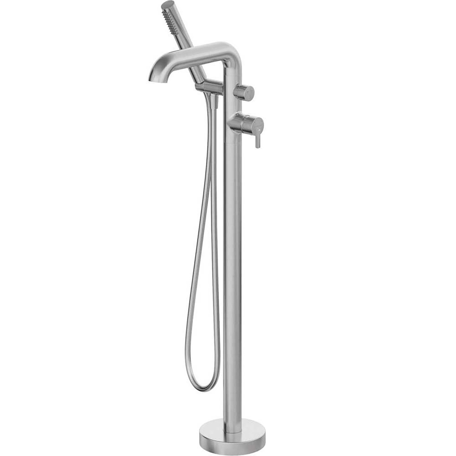 DEANTE SILIA freistehender Badewannenhahn mit Duschset gebürsteten Stahl BQS_F17M DEANTE SILIA freistehender Badewannenhahn mit Duschset gebürsteten Stahl BQS_F17M