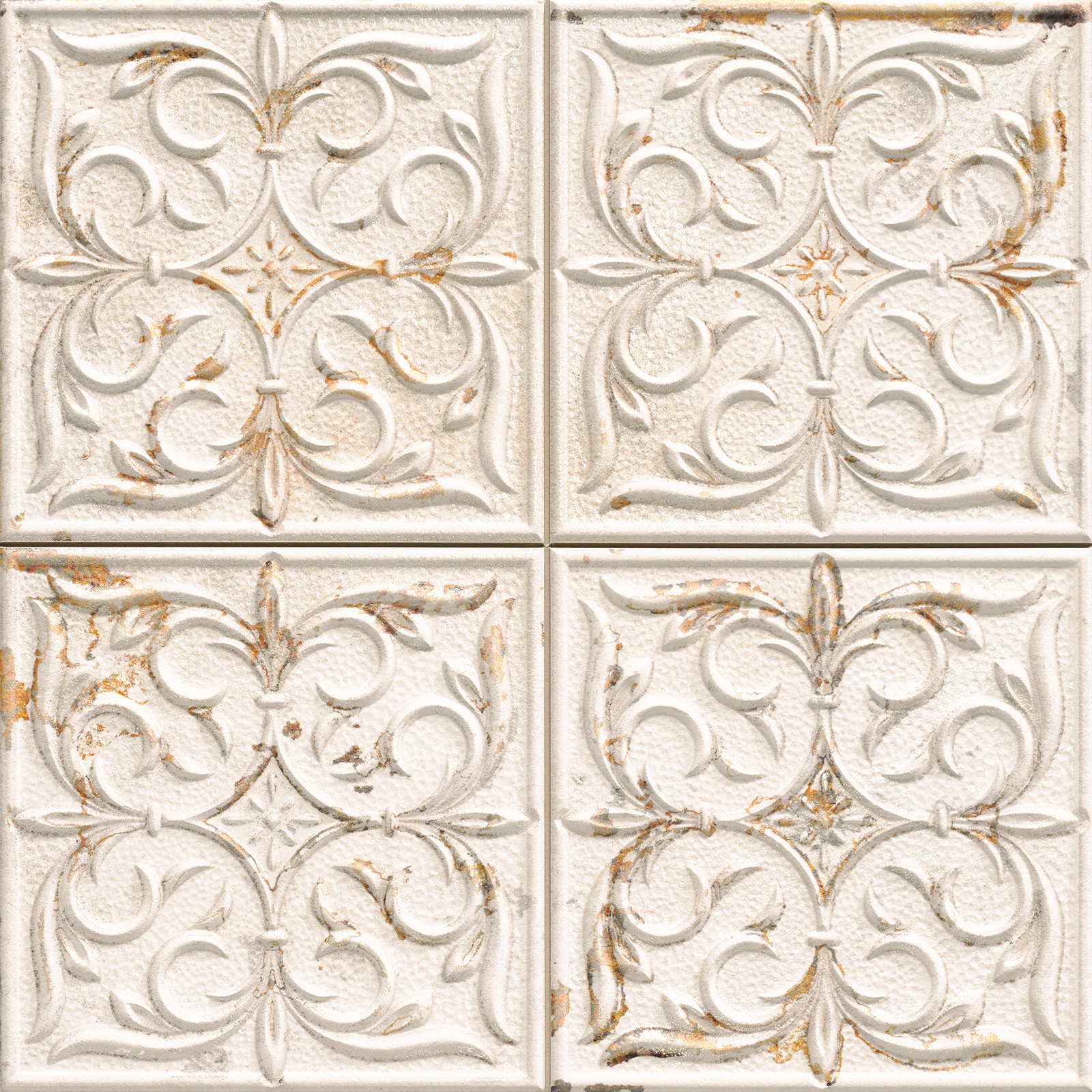 DEKORFLIESE PATCHWORK ANTIGUA LIS WEIß 33X33 REALONDA