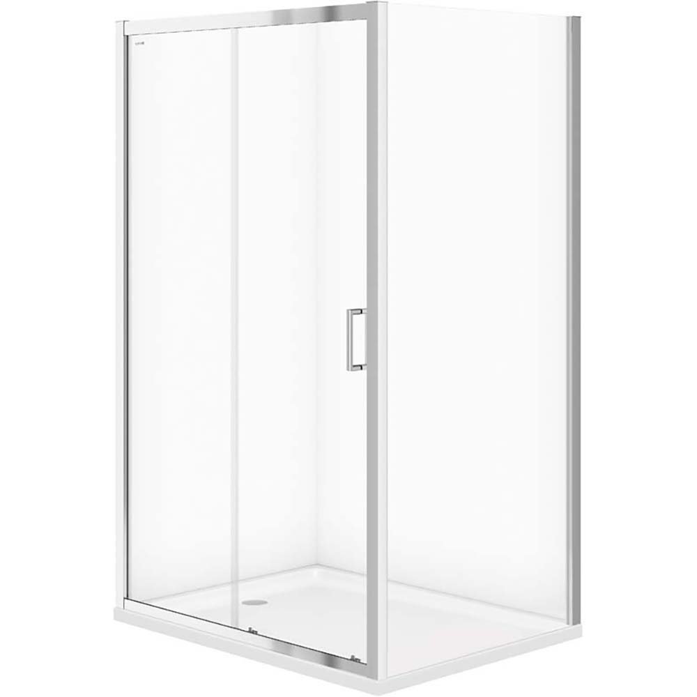 CERSANIT Rechteckige Schiebe-Duschkabine IVA 120x90x185 transparentes Glas S165-002