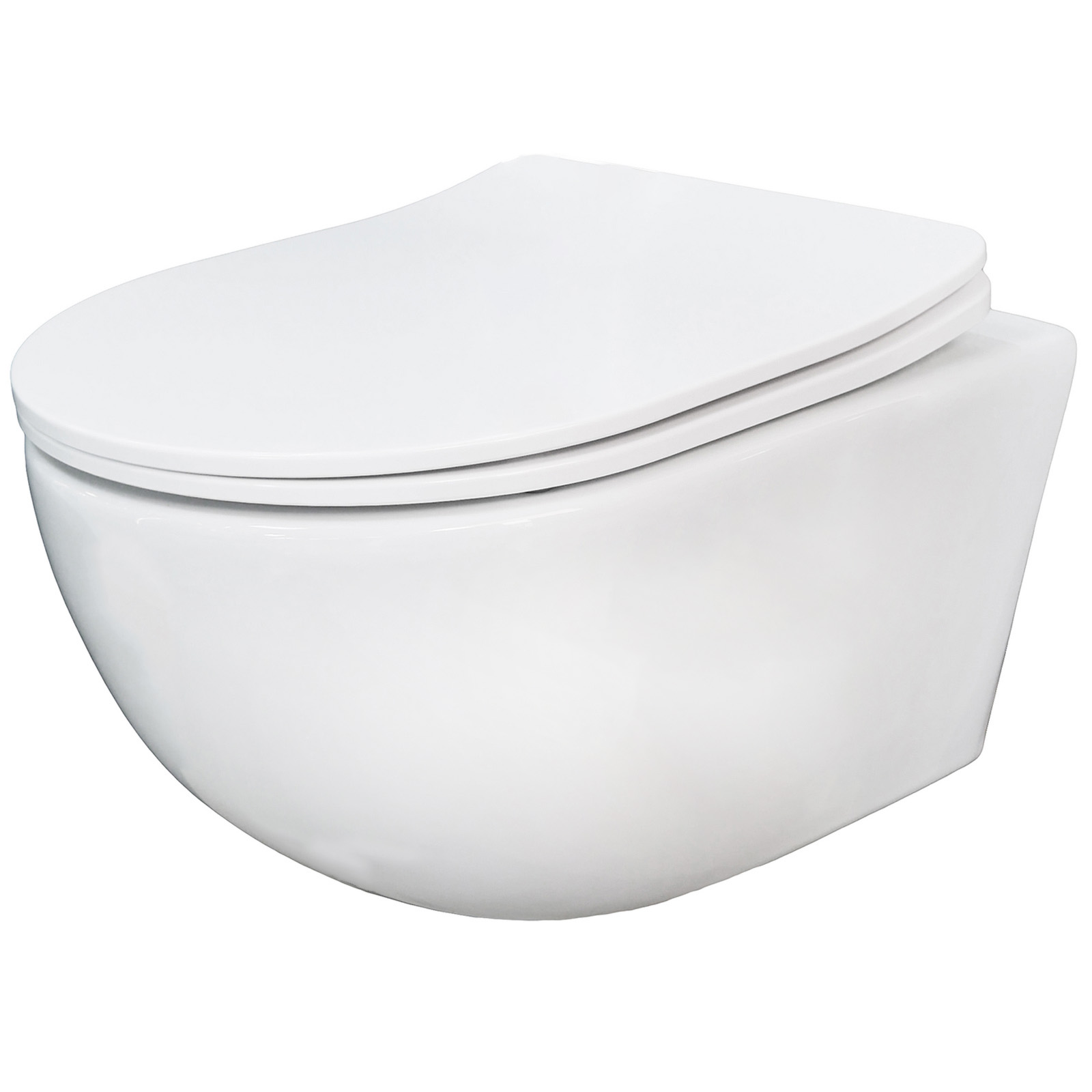 LAVITA ERIE spülrandlose wandhängende WC-Schüssel mit Duroplast-Sitz weiß LAVITA ERIE spülrandlose wandhängende WC-Schüssel mit Duroplast-Sitz weiß