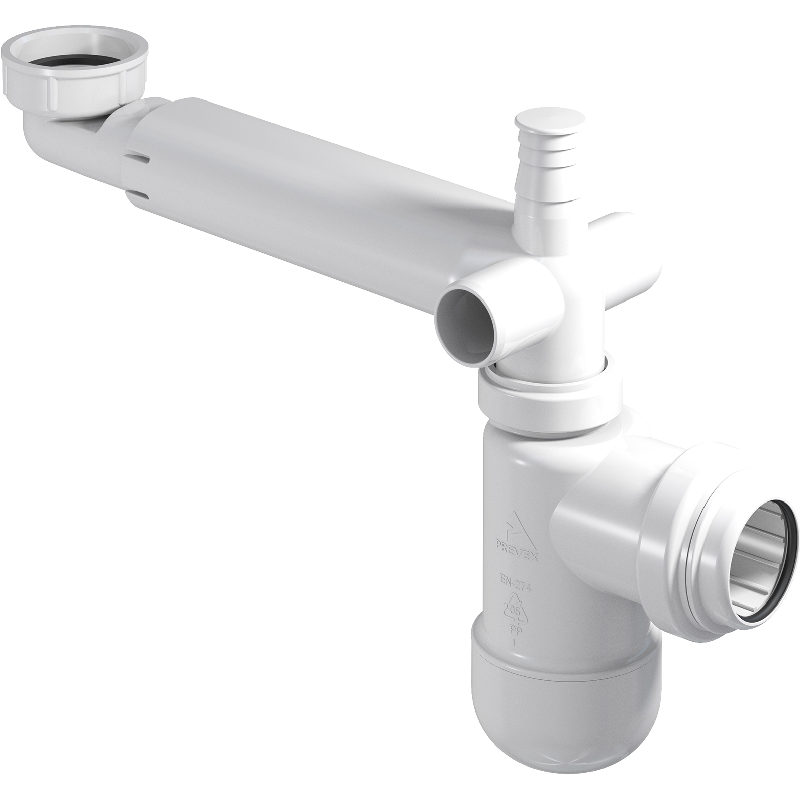 CERSANIT Platzsparender Siphon für Waschtisch S1000-1002