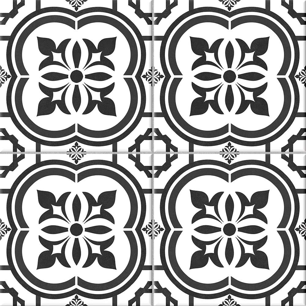BODENFLIESE PATCHWORK FLAVORI SCHWARZ PATCHWORK MATT 42X42 MEISSEN KERAMIK