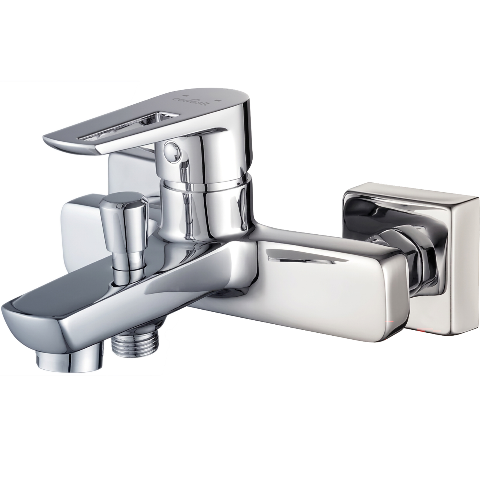 CERSANIT Wandmontierte Wannen- und Duscharmatur MILLE chrom S951-006