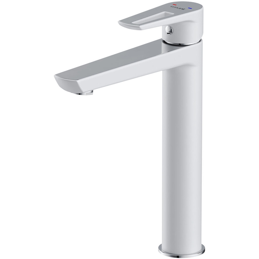 CERSANIT Stand-Waschtischarmatur MILLE hochweiß mit Stopper KLIK-KLAK Metall S951-355