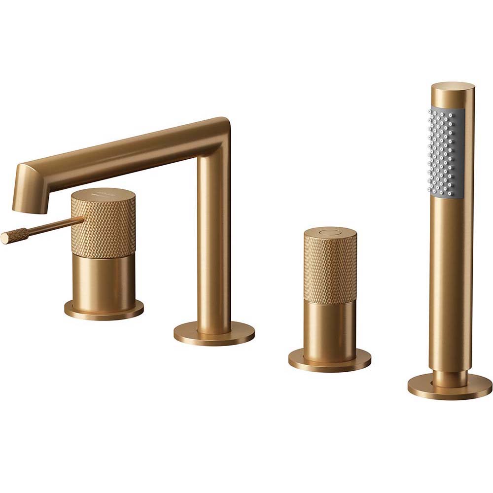 CERSANIT ZEN Badewannenarmatur Mehrloch Kupfer gebürstet S951-798