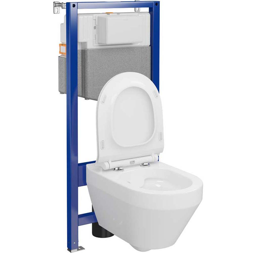 CERSANIT AQUA PLUS mechanisches Unterputz-Set mit CREA Becken und Brett S701-807