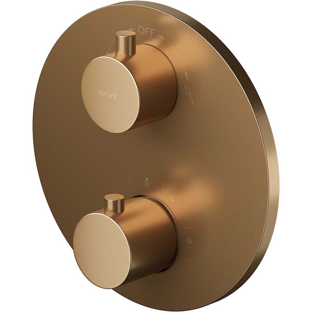 CERSANIT ZEN Unterputz-Thermostat für Badewannen und Duschen, Kupferdose S951-797