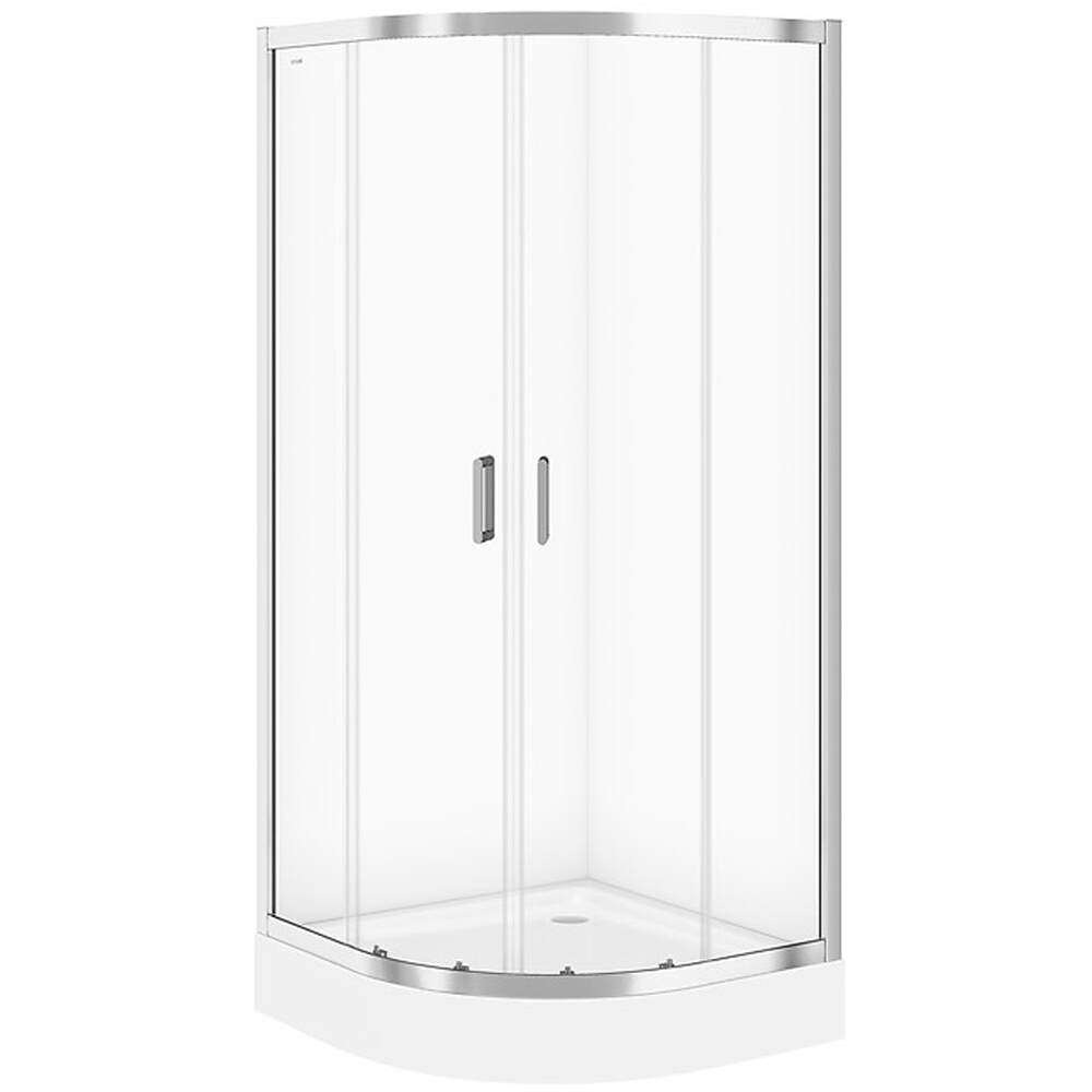 CERSANIT ARTECO halbrunde Duschkabine 90x190 transparentes Glas S157-002