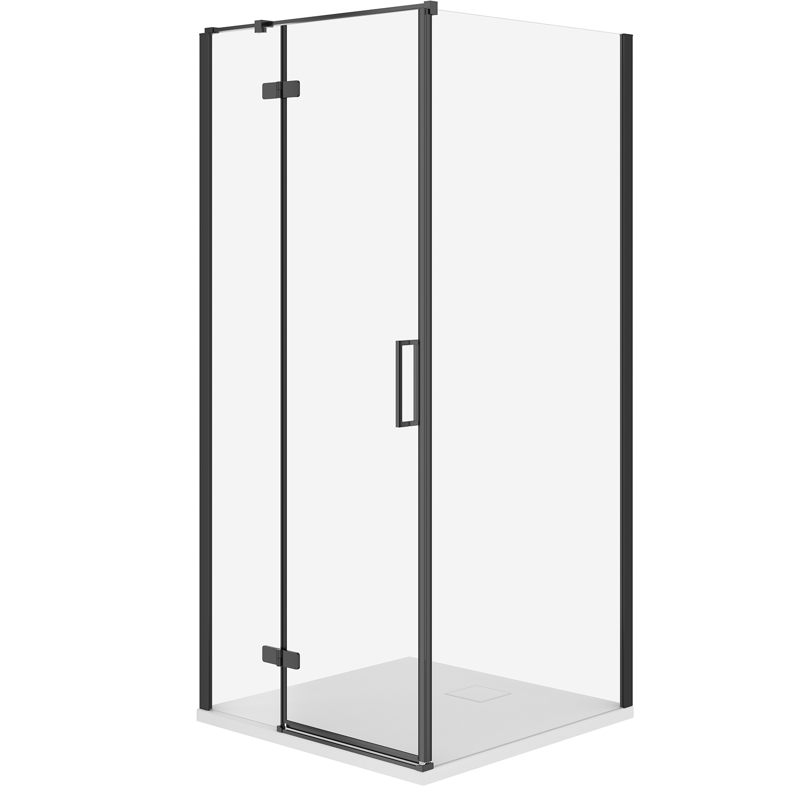 CERSANIT JOTA Duschkabine links schwarz 80x80 mit Duschwanne TAKO slim weiß S601-173 CERSANIT JOTA Duschkabine links schwarz 80x80 mit Duschwanne TAKO slim weiß S601-173