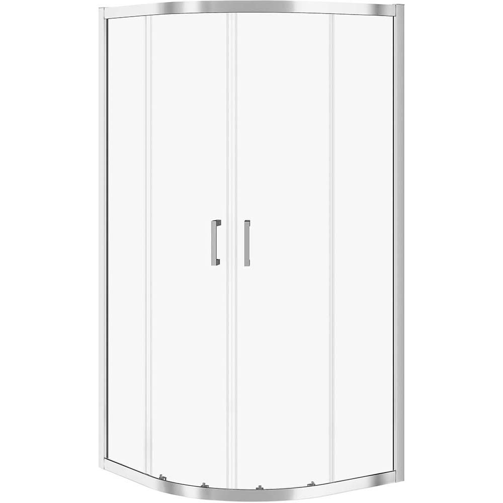 CERSANIT Halbrunde Duschkabine BASIC 90X90X185 transparentes Glas S158-005