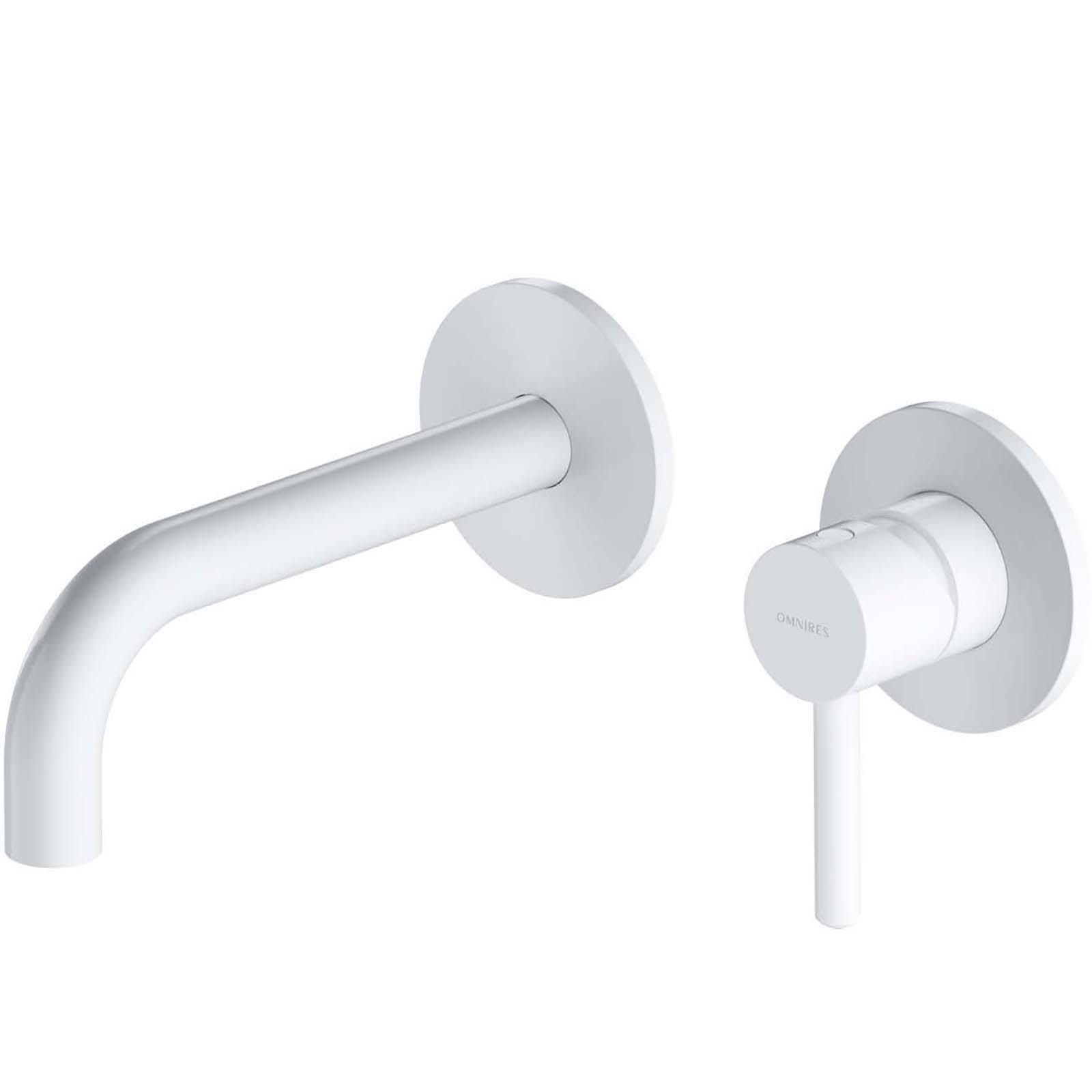 OMNIRES Waschbeckenhahn Y bündig montiert, weiß matte Y1215HWM