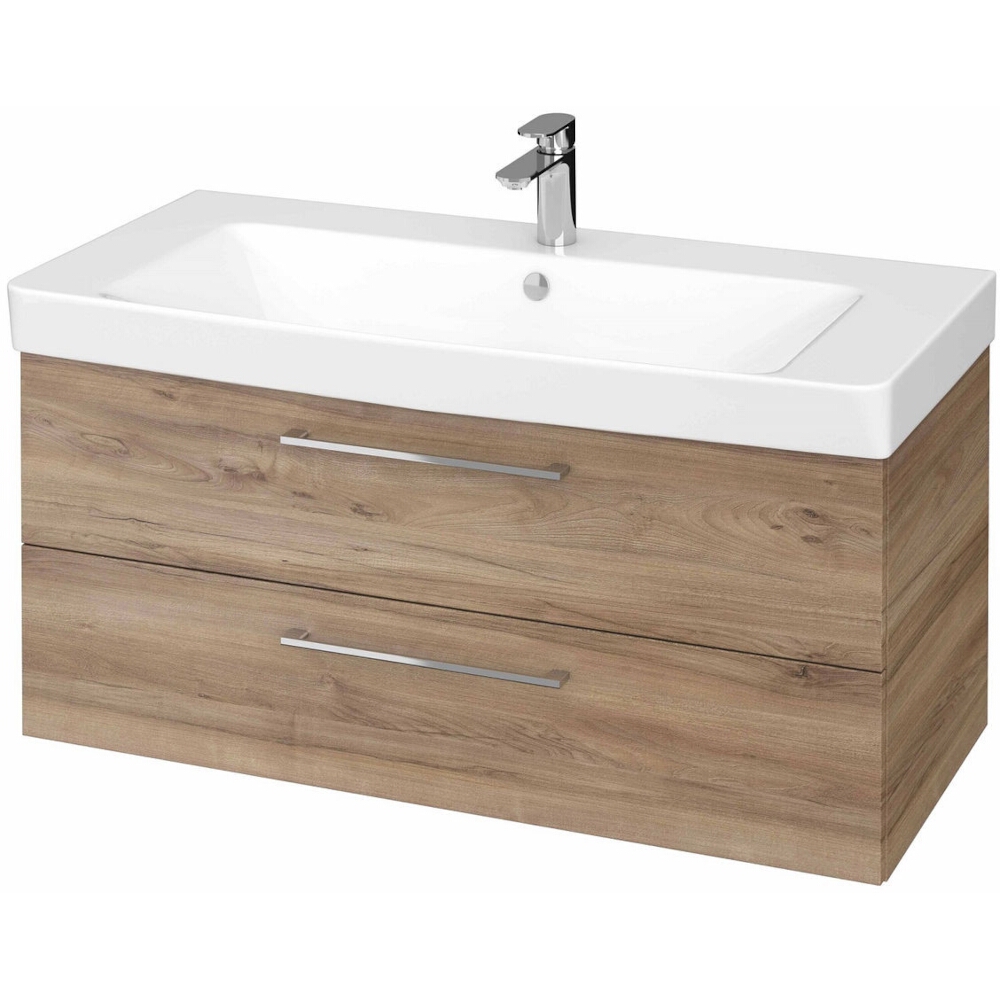 CERSANIT Unterschrank mit Waschbecken im Set SET B308 LARA MILLE 100 Nussbaum DSM S801-331-DSM