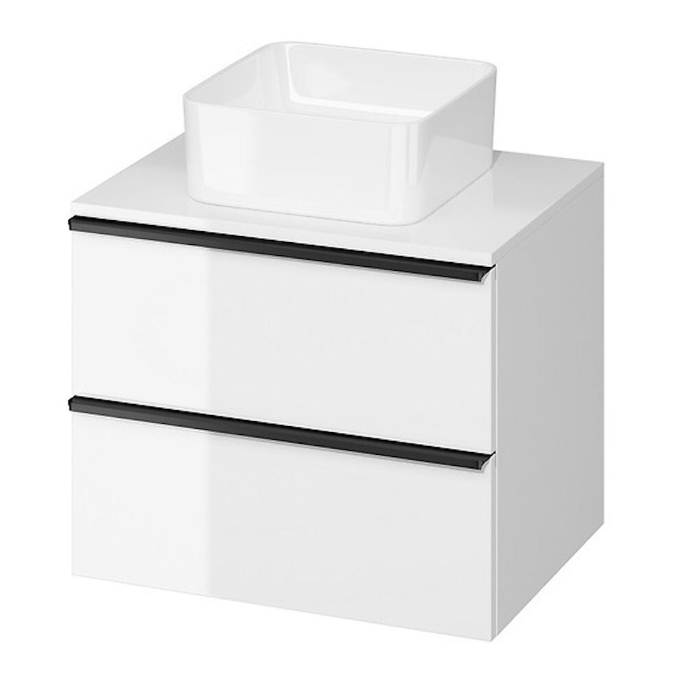 CERSANIT VIRGO 60 Waschtisch-Unterschrank mit schwarzem Griff mit Arbeitsplatte S522-019