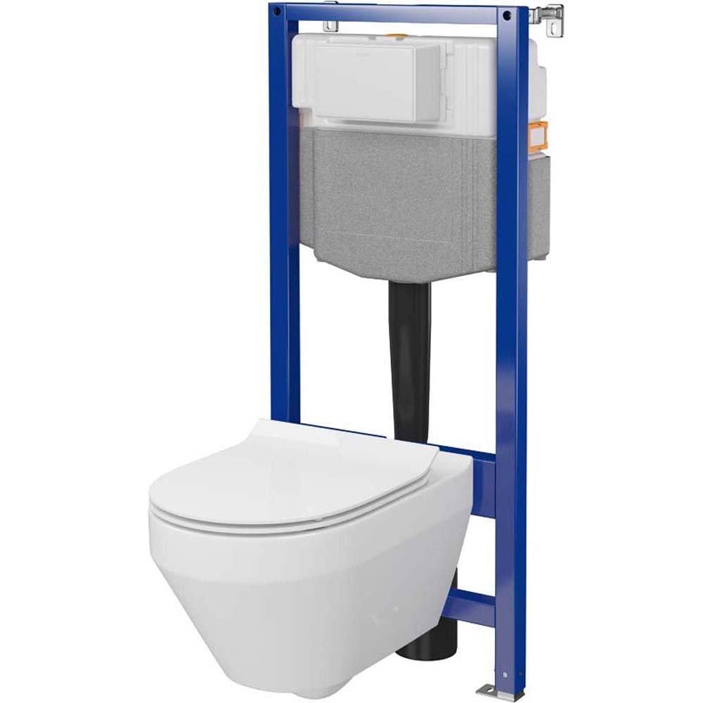 CERSANIT AQUA PLUS pneumatisches Unterputz-Set mit CREA Becken und Brett S701-808