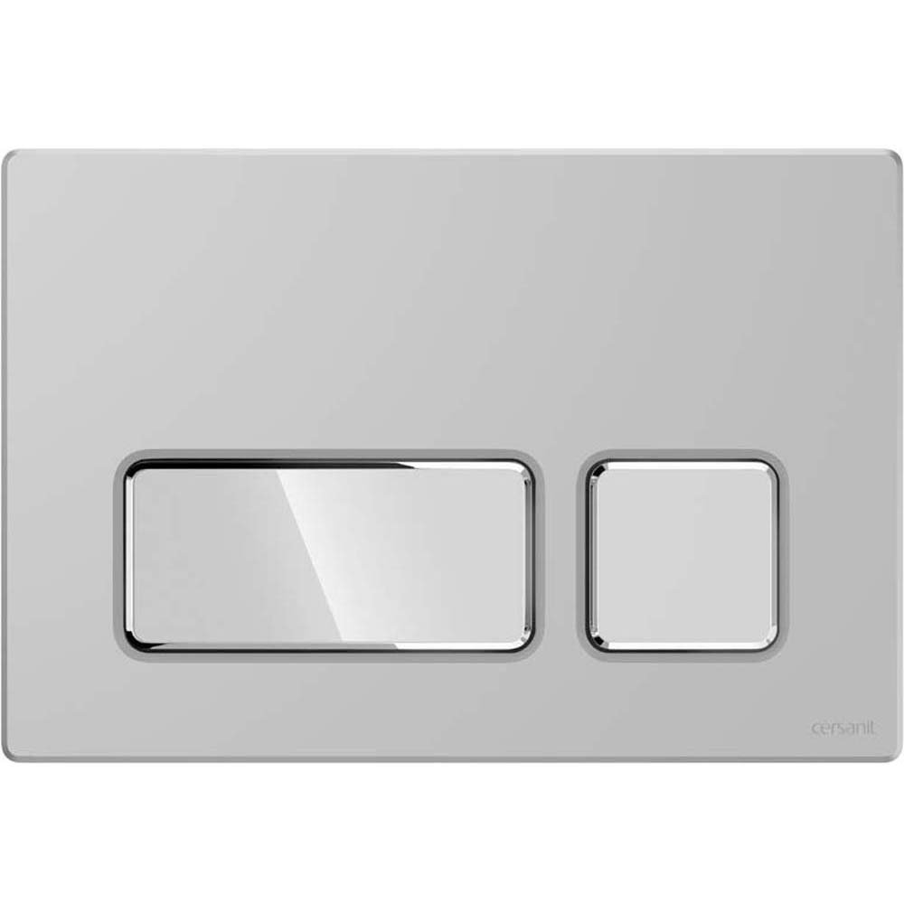CERSANIT Betätigungsplatte BLOCK chrom matt Tasten chrom glänzend K97-0406