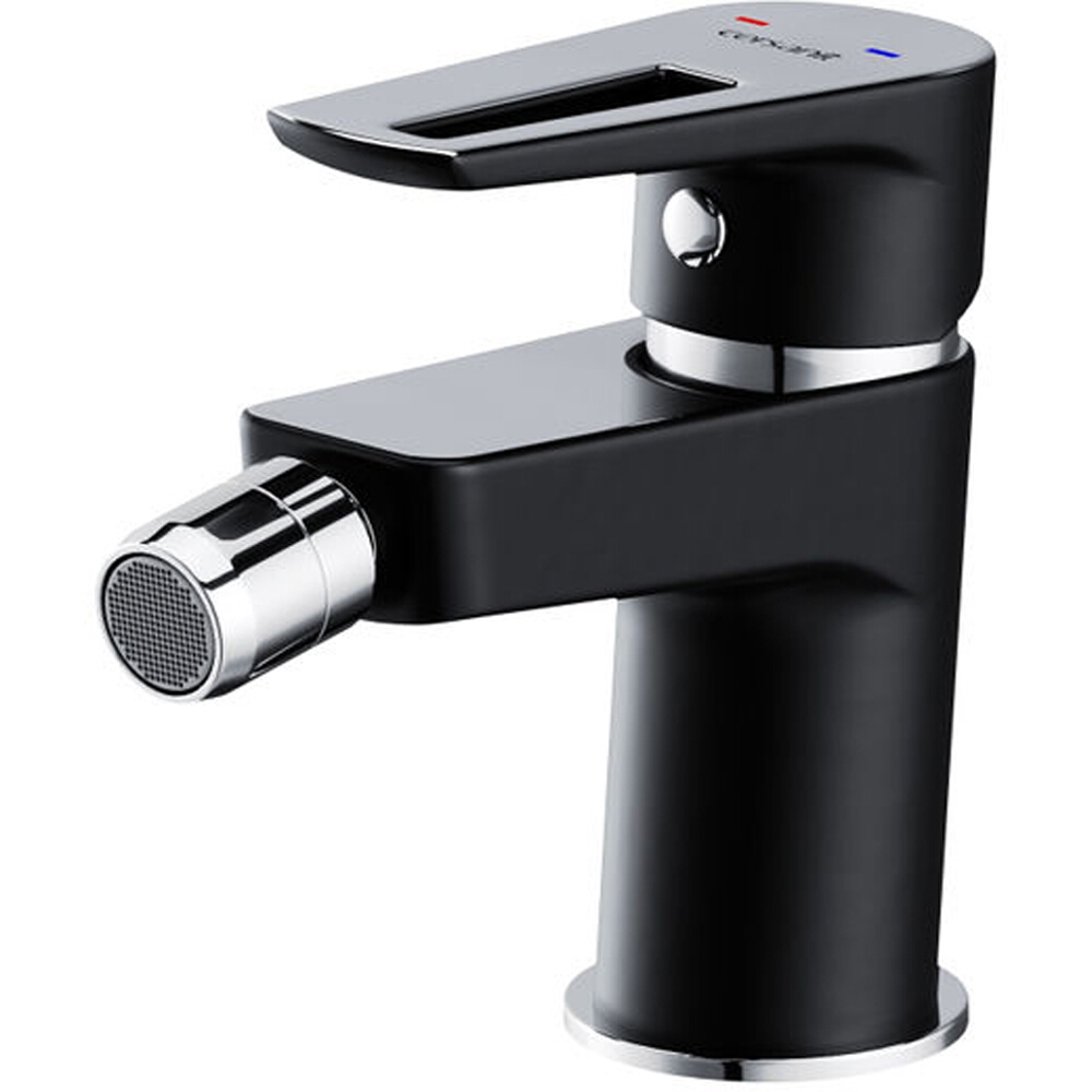 CERSANIT Stand-Bidetmischer MILLE schwarz mit Metallstopper S951-349